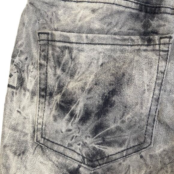 LOGO by Lori Goldstein Women's Grey Tie Dye Skinny Jeans Size 4 Petite Stretchy - Picture 5 of 7
